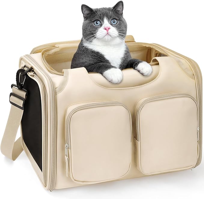 Dog, Cat Carrier for Pets Up to 12 Lbs, Airline Approved Collapsible Soft-Sided by Unknown