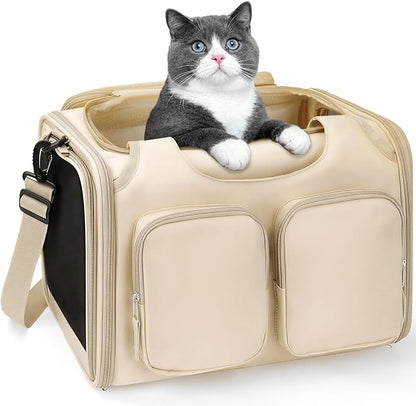 Dog, Cat Carrier for Pets Up to 12 Lbs, Airline Approved Collapsible Soft-Sided by Unknown