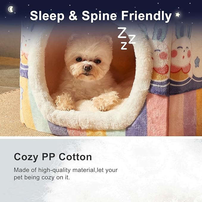 JIUPETY Cute Cat Houses for Indoor Cats, Dog Bed - Image 2