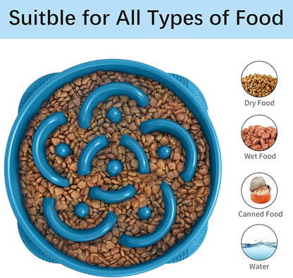 MateeyLife Large Slow Feeder Dog Bowls 2PCS, Anti-Choking Puzzle Dog Food Bowls - Image 6