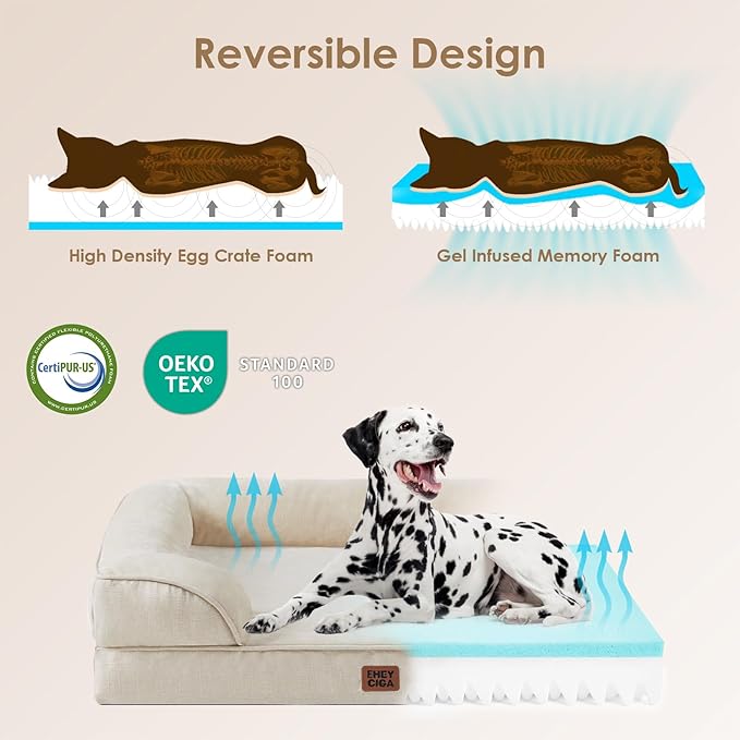 EHEYCIGA Orthopedic Dog Beds for Extra Large Dogs, Waterproof Memory Foam XL - Image 4