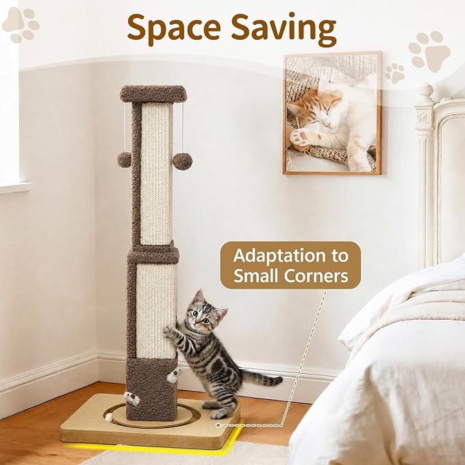 Tall Cat Scratching Post for Large Cats Kittens, Shields Furniture from - Image 4