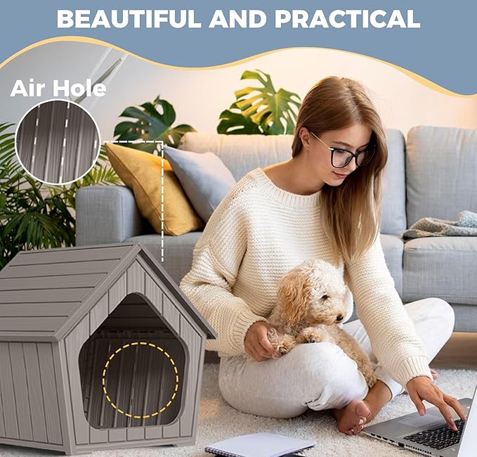 Dog House Indoor Outdoor Puppy Kennel Animal Shelter Water Resistant Easy - Image 2