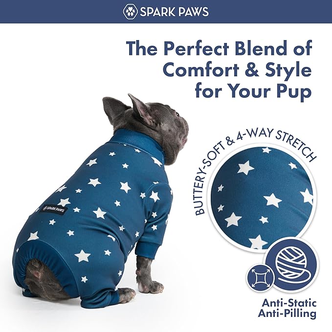 Spark Paws Dog Pajama, Dog Recovery Suit Male, Ultra-Soft and 4-Way Stretch - Image 3