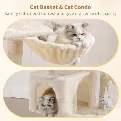 Heybly Cat Tree with Toy, Cat Tower condo - Image 3