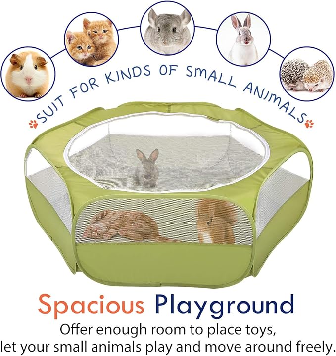 Pawaboo Small Animals Playpen, Waterproof Small Pet Cage Tent - Image 7