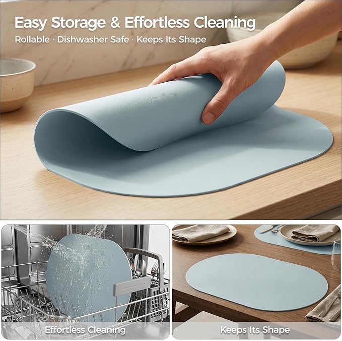 Premium Thick Silicone Placemat，Heat & Oil Resistant, Non-Slip Table Mat - Image 5