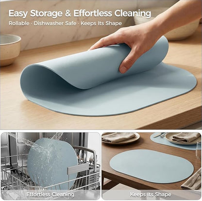 Premium Thick Silicone Placemat，Heat & Oil Resistant, Non-Slip Table Mat - Image 5