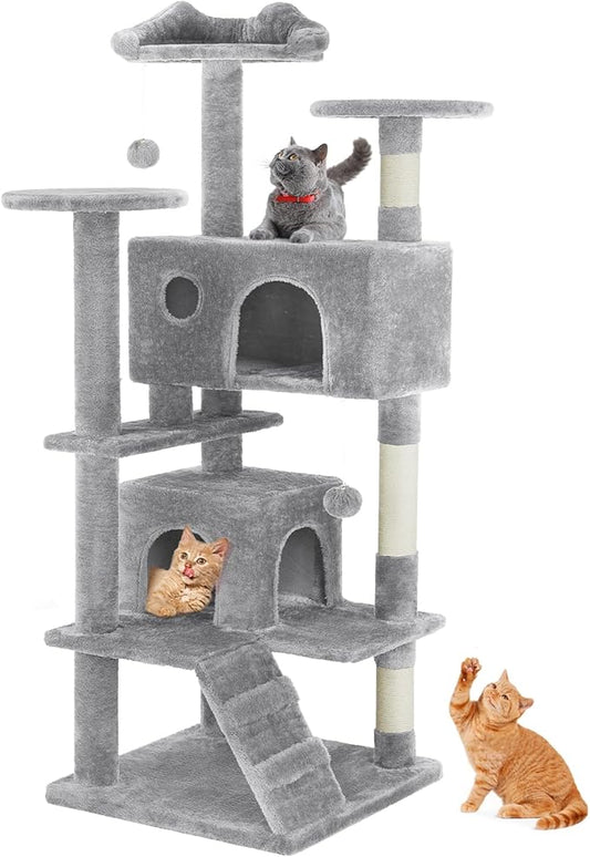 Sweetcrispy 54 Inch Cat Tree Tower, Indoor Cat Condo by Sweetcrispy