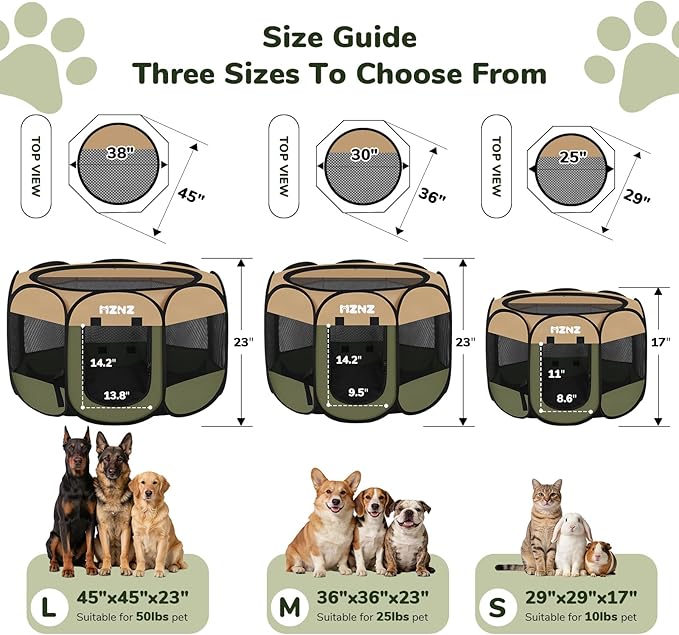 Dog Playpen, Portable Puppy Pet Crate Indoors - Image 2
