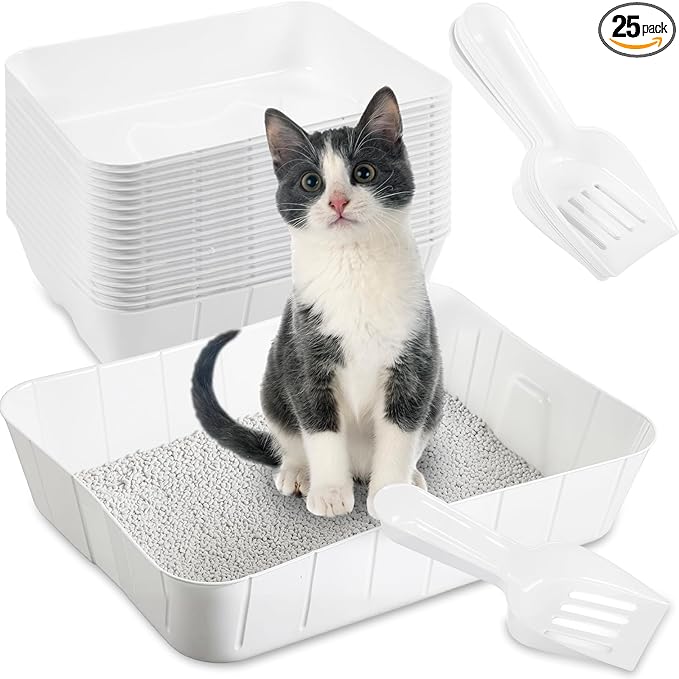 Bokon 50 Pcs 25 Set Disposable Litter Boxes by Bokon