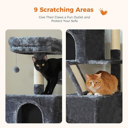 MUTTROS 70.8" Tall Cat Tree for Large Cats, 2 Top Perches, Big Condo, Large - Image 5