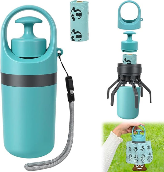 STHF Easy one-Hand Dog Waste Pickup. Portable Claw Tool Includes Bag Dispenser by Unknown