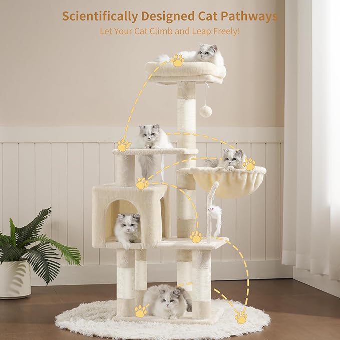 Heybly Cat Tree with Toy, Cat Tower condo - Image 7