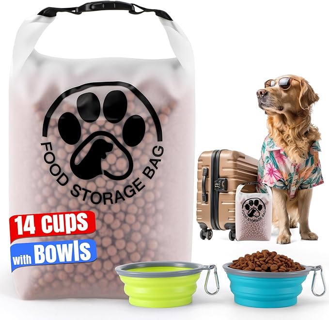 Pet Food Storage Bag for Travel by Aosnare