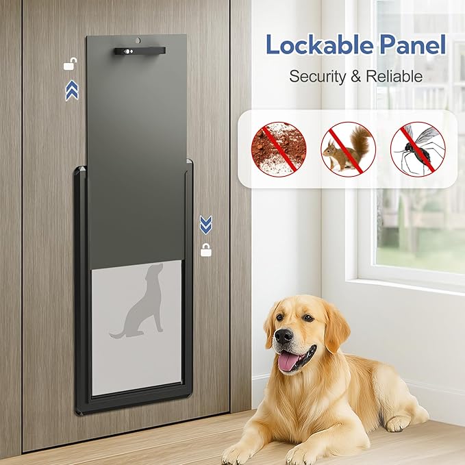 XL Full Enclosed Magnetic Flaps Dog Door, Rustproof Aluminum Alloy Frame - Image 4