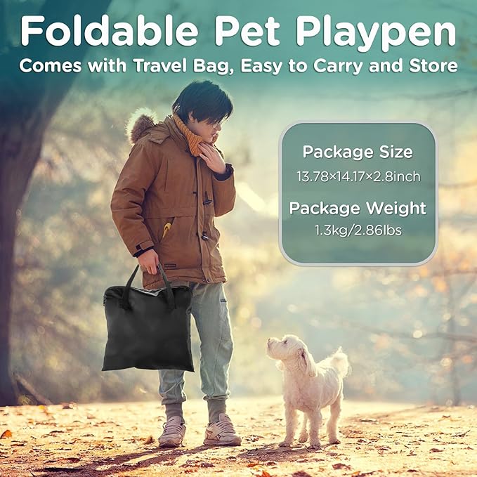 Paw Ballet Foldable Pet Kitten Playpen, Upgrade Waterproof Portable Dog Cat - Image 4
