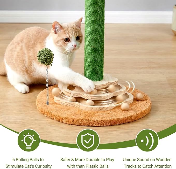 Cactus Cat Scratching Post Cat Tree, Cute Cat Scratching Post - Image 2
