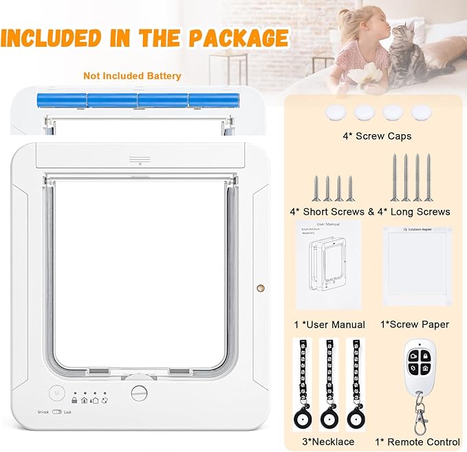 Smart Cat Door for Interior & Exterior, RFID Cat Pet Door - Image 7