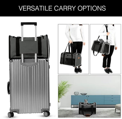 Cat Carrier - Portable Foldable Dog Pet Carrier, Soft-Sided Pet Bag up to 22 Lbs - Image 6