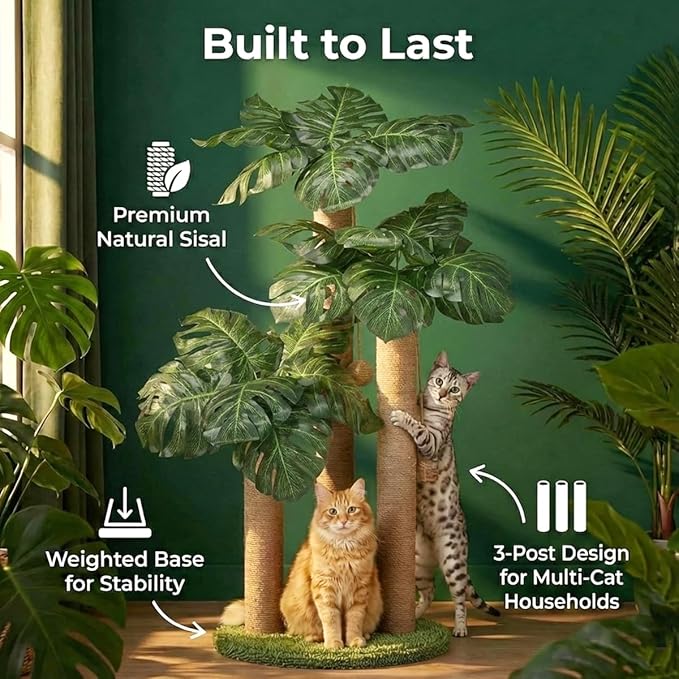 LEMONDA 31.5Inch Cat Scratching Post, Cat Scratcher Tree - Image 2