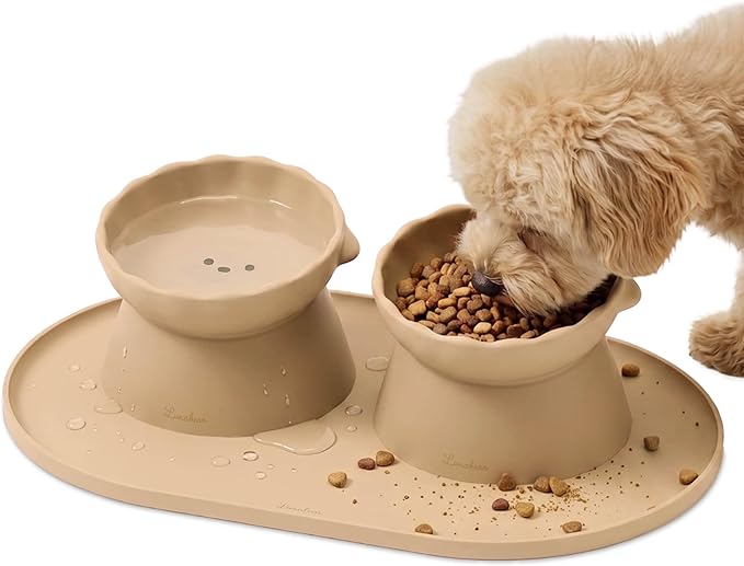 Dog Food Mat - Waterproof Dog Bowl Mat, Silicone Pet Mat by Lunabear