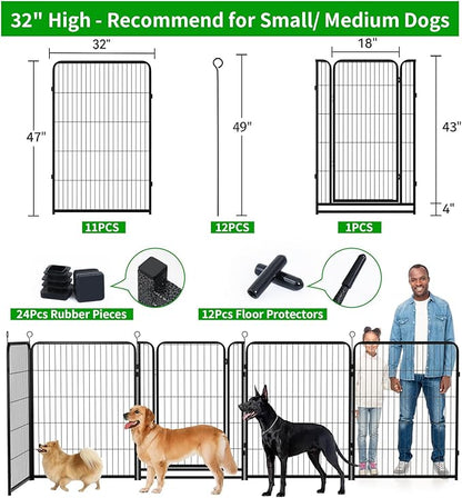 Kfvigoho Dog Playpen Outdoor Extra Wide 12 Piece Panels Heavy Duty Dog Fence - Image 3