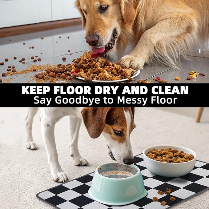 PUPTECK Dog Food Mat, Absorbent Pet Cat Feeding Mat - Image 5
