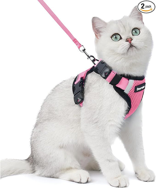 Dooradar Cat Harness and Leash Set, Escape Proof Soft by Dooradar