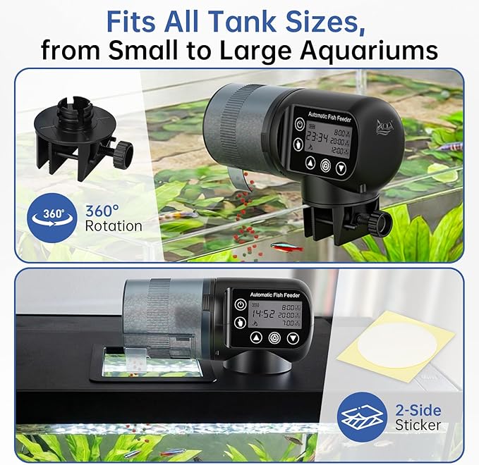 AQQA Automatic Fish Feeder for Aquarium, 200ML Large Capacity Fish Food - Image 6