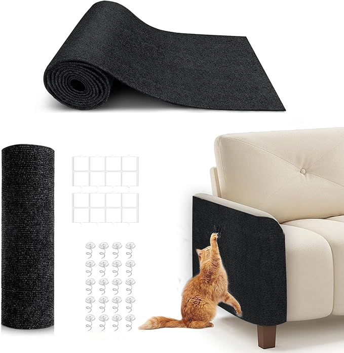 78.7"X15.8" Cat Scratching Mat, Self-Adhesive Cats Carpet, DIY Scratch by BumaiGo