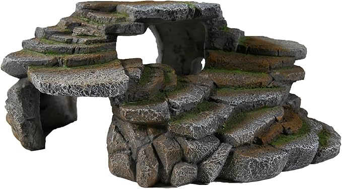 PENN-PLAX Reptology Shale Scape Step Ledge & Cave Hideout – Decorative Resin - Image 4