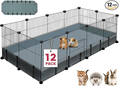VISCOO 12 Panels Small Animal Playpen, C&C Cage by VISCOO