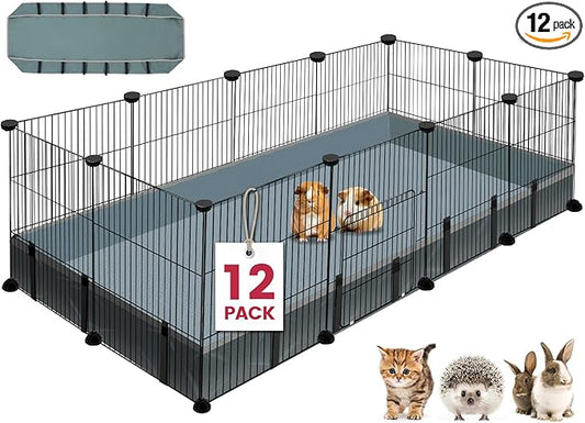 VISCOO 12 Panels Small Animal Playpen, C&C Cage by VISCOO