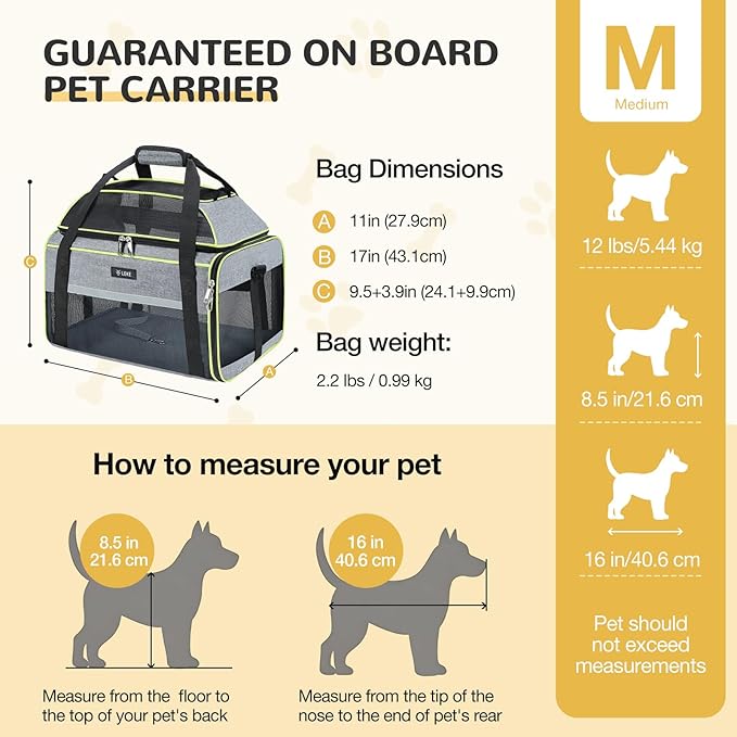 Lekereise Top-Expandable Pet Carrier 17x11x9.5 Inch Alaska Hawaiian Airline - Image 3