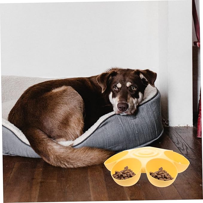 Abaodam Flower Shaped Multi Pet Feeding Bowl Plastic Dog and Cat Food Dish - Image 6