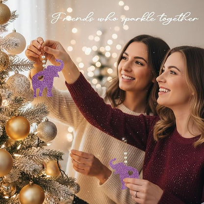 Set 2 Elephant Ornament, Meaningful Christmas Ornaments - Image 3