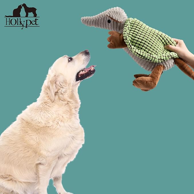 Hollypet Plush Dog Squeaky Toy Stuffed Armadillo Animal Pet Puppy Chew Toys - Image 5
