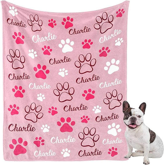 Personalized Dog Blanket, Customized Pet Blankets by GlisterGlow