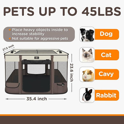 Paw Ballet Foldable Pet Kitten Playpen, Upgrade Waterproof Portable Dog Cat - Image 5