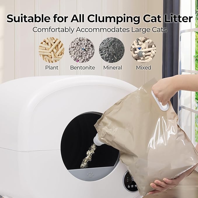 Fsitego Self Cleaning Cat Litter Box: 76L Extra Large Automatic Litter Box - Image 6