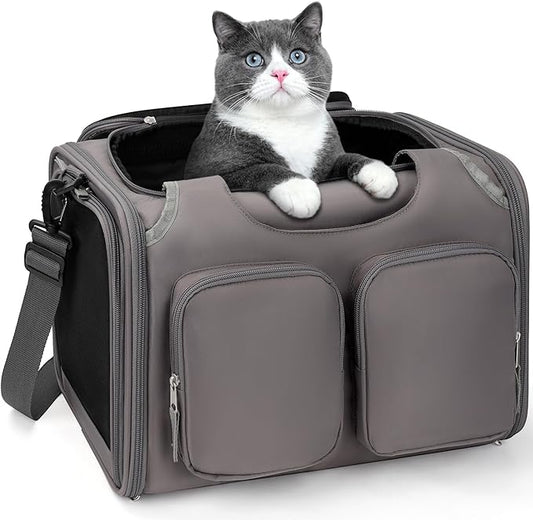 Dog, Cat Carrier for Pets Up to 12 Lbs, Airline Approved Collapsible Soft-Sided by Unknown