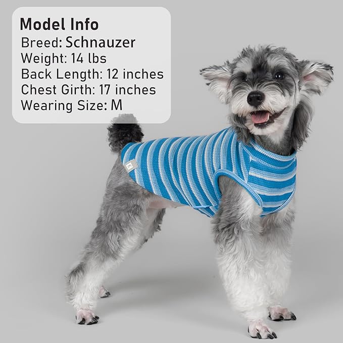 KYEESE 2Pack Waffle Dog Shirts, Lightweight Sleeveless Dog T Shirts - Image 5
