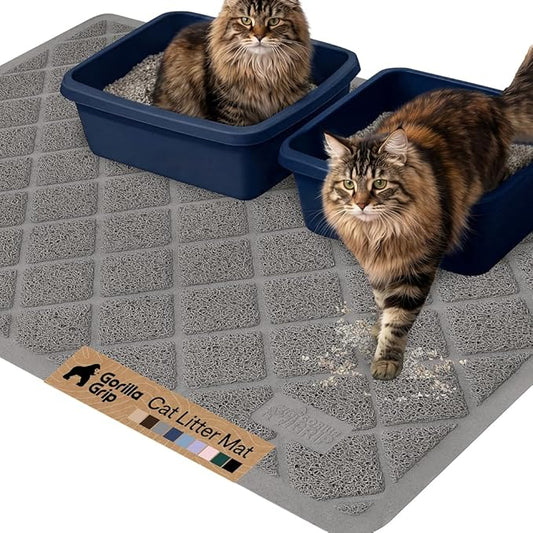 GORILLA GRIP Cat Litter Box Mat, Cushioned Coil Mesh Litter Trapping Mats by Unknown