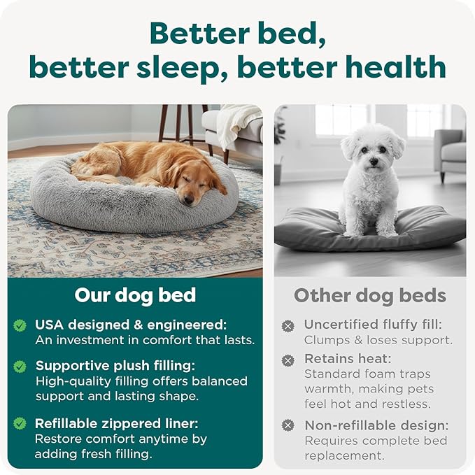 Furhaven 30" Round Calming Donut Dog Bed - Image 7