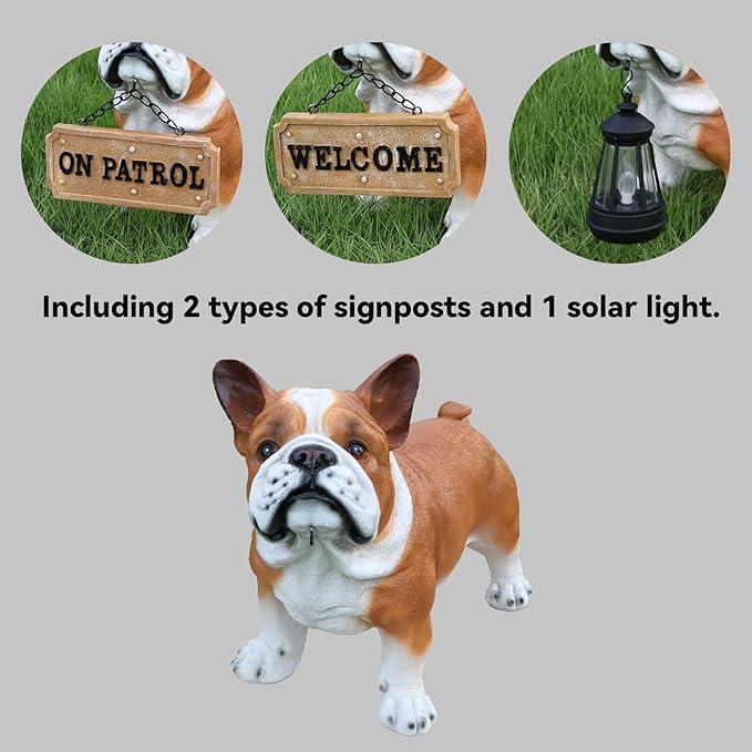 English Bulldog Dog Garden Statue - Image 2