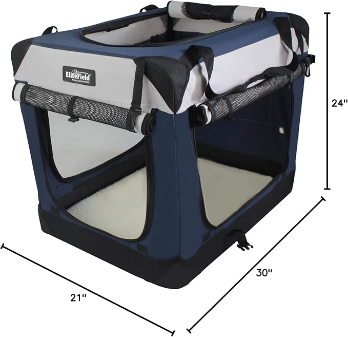 EliteField 4-Door Folding Soft Dog Crate - Image 9