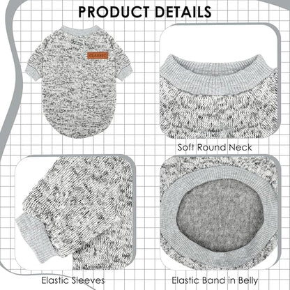 2 Pack Dog Sweaters for Small Dogs Girl Boy Winter Fleece Clothes Warm Soft Dog - Image 3