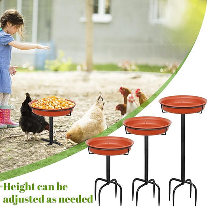 35.5In Freestanding Birdbaths Bowl Outdoor, Standing Garden Bird Bath Bird - Image 6