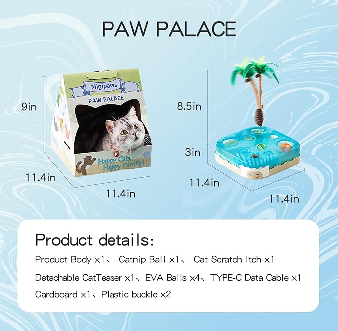 Migipaws 7-in-1 Interactive Cat Toy Motion Activated Indoor Playset - Image 7